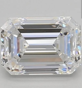 Diamant de laboratoire sur mesure, taille émeraude, couleur E, certifié IGI, pour la fabrication de bijoux - Product Image 5