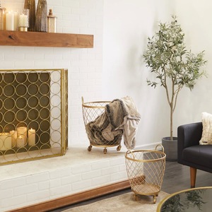 Panier de rangement en métal robuste empilable pour étagère de garde-manger - Product Image 1