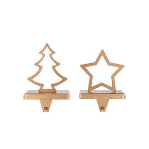 Vintage Style Solid Brass Angel And Reindeer Christmas <b>Stocking</b> Holders For Mantle Shelf Metal Christmas Decoration <b>Hangers</b> - Product Image 4