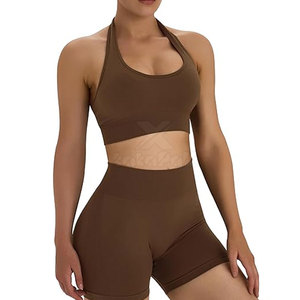 Conjunto de 2 Piezas para Mujer: Shorts de Yoga y Top Deportivo, Tela Suave, Alta Elasticidad, Ajuste Cómodo, Antibacterial, Secado Rápido - Product Image 2