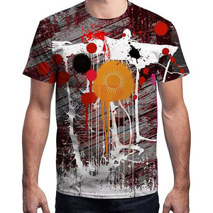 เสื้อยืดลำลองผ้าฝ้าย 100% พิมพ์ลายแบบซับลิเมชั่นสำหรับผู้ชาย เนื้อผ้าเบาสบาย ทนทาน ทรงหลวม เสื้อยืดซับลิเมชั่น - Product Image 6
