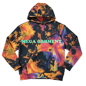 Sudadera con Capucha Casual para Hombre, Diseño Gráfico DTG Tie Dye Personalizado, 100% Algodón Puro, Suave, Holgada, Manga Larga - Product Image 3