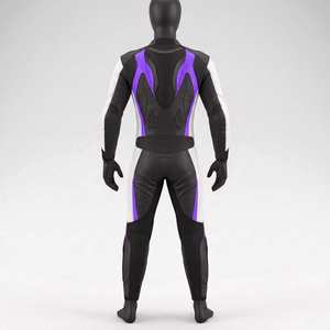 Combinaison de moto en cuir Spandex/Polyester imprimée respirante, équipement de course durable et protecteur pour moto, unisexe - Product Image 3