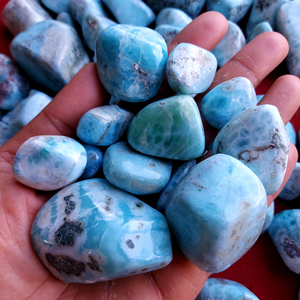 Pierres de larimar naturelles polies à la main, tailles S, M, L, lots en gros, pierres précieuses, bijoux, larimar bleu - Product Image 5