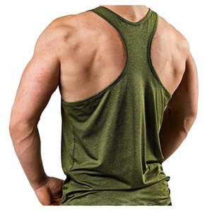 เสื้อกล้ามถักผ้าฝ้าย 100% ระบายอากาศได้ดี สีพื้น สำหรับผู้ชาย คอกลม สวมใส่สบาย เหมาะสำหรับออกกำลังกาย สีเทา เขียว ชมพู และเขียวมะกอก - Product Image 5