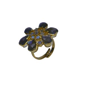 Wedding Wear 925 Sterling Silver Gold Plated Jewelry <b>Labradorite</b> Gemstone Women Wear Classic <b>Ring</b> - Product Image 5