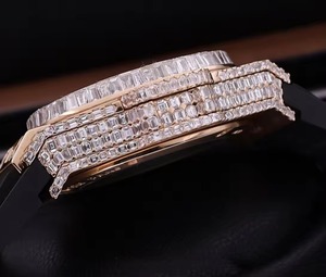 Montre mécanique automatique de luxe pour hommes, boîtier en or, cadran en cristal saphir, chronographe analogique, bracelet en caoutchouc de 45mm - Product Image 2