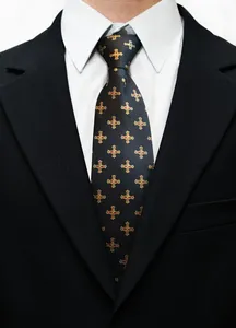 Corbata Masónica 2026 Nueva de Alta Calidad, 100% Seda Tejida, Caballeros Templarios, Personalizada, para Hombre - Product Image 4