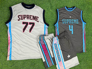 Maillots de basket rétro vintage, kits classiques en mesh respirant - Product Image 5
