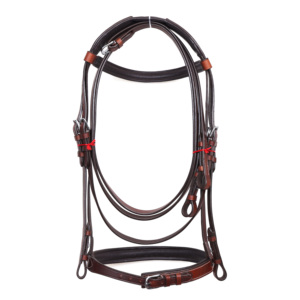 Brida Clásica de Cuero y Nailon para Caballo con Acolchado Suave Ajustable para Equitación Diaria, Entrenamiento y Ocio - Product Image 2