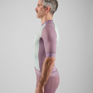 Maillot de cyclisme unisexe à manches courtes, color-block, respirant, en polyester, haut de sport pour adulte, tenue de vélo - Product Image 4