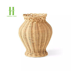 Jarrón Decorativo de Mimbre Natural Ecológico, Estilo Urna, para el Hogar, Macetas para Flores, Capacidad y Tamaño Personalizables, Hecho en Vietnam, Superventas - Product Image 5