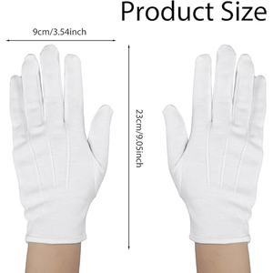 Gants en coton pur antidérapants, résistants à la chaleur, de protection, pour la construction, l'inspection de bijoux, l'arthrite, respirants, vente en gros - Product Image 6