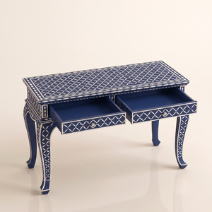 Mesa Consola de Madera Maciza con Incrustaciones de Hueso, Precio de Fábrica, Decoración de Lujo Viral, Artesanía Hecha a Mano, Diseño Atemporal, Tamaño Personalizado, Para Entrada - Product Image 3