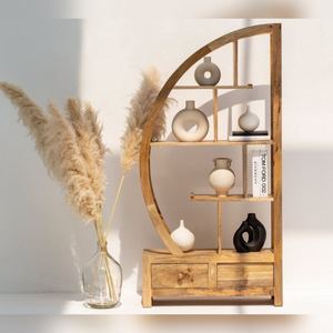 ชั้นวางของไม้มะม่วงทรงครึ่งวงกลม รุ่นวันดานา อัลติส เวนโต ดีไซน์ทันสมัยจากไม้เนื้อแข็ง - Product Image 6