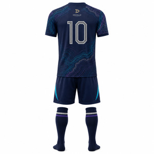 Fabricante Profesional de Uniformes de Fútbol OEM, Sublimación Completa, Uniformes de Fútbol Unisex con Cuello en V, Jersey Deportivo Personalizado de Verano - Product Image 3