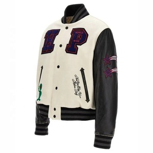 OEM Customized High Quality Unisex Varsity <b>Jacket</b> Coat French Style Hoodie Fashion <b>Jacket</b> Winter Set with Handsome <b>Suede</b> - Product Image 2