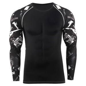 Men's <b>Athletic</b> Compression Rash Guard Quick Dry Long Sleeve Training Shirt for Fitness, CrossFit, Running Rash Guard - Product Image 2