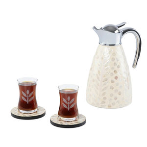 Juego de Termos de Lujo para Té con Madreperla de Oriente Medio, con Tazas de Vidrio, Platos y Bolsa Transparente para Regalo de Ramadán, Venta al Por Mayor - Product Image 2