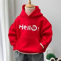 Sweat-shirt à capuche en coton bleu clair pour enfants, imprimé ours de dessin animé, pull à capuche pour garçons, automne