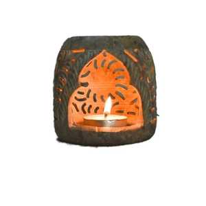 Skies Trader Modern Geometric Metal <b>Cube</b> Candle Holder Gold Black Iron Wire Votive Stand Glass Tealight Lantern - Product Image 4