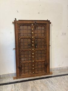 Panneaux de porte en bois massif antique avec cadre sculpté à la main, écologiques, pour chambre, extérieur, salon, meubles de maison - Product Image 2