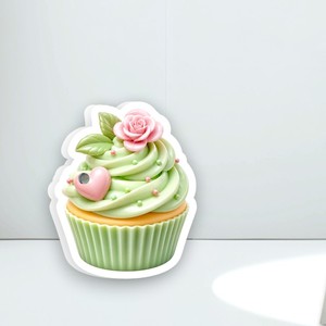 Palette d'extensions de cils en forme de cœur, en acrylique, magnétique, solide, en forme de diamant, pour marque privée, modèle Green Cupcake - Product Image 5