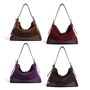 Genuine Leather Ladies Tote Minimalist Retro Suede Shoulder & Crossbody <b>Bag</b>, Lightweight Durable Handbag for Daily & Casual Use - Product Image 5