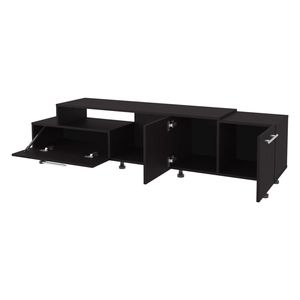 FM mobile Liberty TV Stand Wengue centro di intrattenimento con le gambe regolabili porta a discesa aprire due armadi laterali - Product Image 6