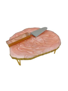 Présentoir à gâteaux rond en résine fait main pour mariages, hôtels et espaces de réception festifs – Support décoratif en résine et époxy pour pâtisseries - Product Image 5