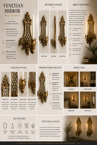 Traditional Brass Wall <b>Sconce</b> With Floral Design And Candle Holder Decorative Hanging <b>Light</b> Fixture - Product Image 2