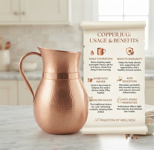 Pichet à eau personnalisé fini, vente en gros, carafe en cuivre classique fini, carafe en cuivre métallique poli brillant à bas prix - Product Image 4