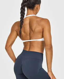 Sujetador deportivo de yoga para mujer 2026 de algodón y elastano con cuello halter, de secado rápido, de alto soporte, sin costuras, con cuello en V profundo, estampado digital, 160g - ¡Gran oferta! - Product Image 6