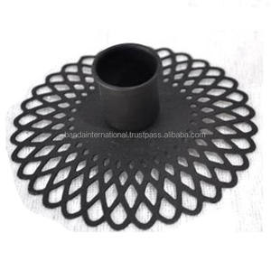 Bougeoir votif en fer avec revêtement en poudre noire fini pour l'éclairage de la décoration de la maison et d'autres bocaux de bougeoirs - Product Image 1