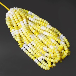 Natural Shaded <b>Candy</b> Yellow Opal Smooth Rondelle Beads 7-8mm Opal Loose Gemstone Beads For Jewelry Making DIY Bracelet <b>Necklace</b> - Product Image 6