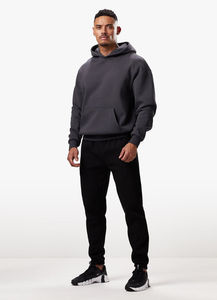 Sudadera con Capucha Oversize Gris Personalizada para Hombre, de Alta Calidad OEM, con Hombros Caídos, de Forro Polar, Poliéster/Algodón, Transpirable, Ecológica, para Invierno - Product Image 5