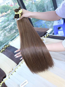 Prix de gros Extensions de cheveux en vrac 100% cheveux bruts vietnamiens 1 paquet 100 grammes Couleurs claires Super Double dessiné 65 cm - Product Image 4