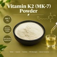 Vitamine K2 Menaquinone MK-7 0,2% 1% en vrac de qualité alimentaire, poudre de Vitamine K2 MK7 pour compléments alimentaires, capsules et gélules