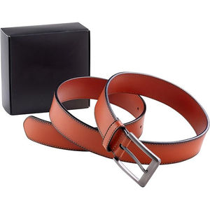 Cinturón Casual de Cuero Italiano de Grano Completo para Hombre con Hebilla de Acero - Hecho en Pakistán, 3.5cm de Ancho - Product Image 3