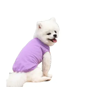 Renk Trim süblimasyon boşlukları kravat boya köpek T Shirt özel baskı Pet giysi