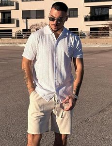 Shorts chino pour homme, taille mi-haute, couleur unie, décontractés, pour l'été, extensibles, anti-humidité, style smart casual, avec logo personnalisé, pour le golf - Product Image 5