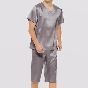 Fashionable Breathable Plus Size Summer Winter Luxury Casual Elegant <b>Men's</b> Sleep Wear Set High Quality Polyester/Cotton - Product Image 6