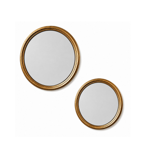 Luxury Modern Gold Metal <b>Wall</b> <b>Mirror</b> Set of 2 Decorative Round Hanging <b>Mirrors</b> for Living Room Bedroom Entryway Bathroom Home - Product Image 1