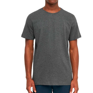 เสื้อยืดคอวีผ้าฝ้ายคุณภาพสูงสำหรับใส่ลำลอง แขนสั้น ผู้ชาย ไซส์ใหญ่ สีพื้น ย้อมสี - Product Image 1