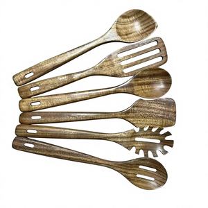 High Quality Durable Acacia Wood Eco-Friendly American Style Dinnerware <b>Sets</b> Serving Spoon Custom Size Dishwasher Safe - Product Image 3