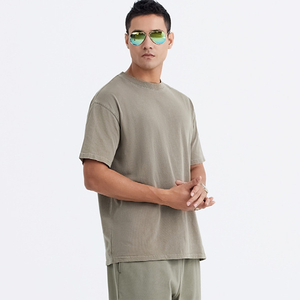 เสื้อยืดคอกลมแขนสั้นทรงปกติผ้าฝ้ายสีพื้นแบบซักล้างสไตล์ลำลองสำหรับผู้ชายขายดีที่สุดประจำปี 2026 - Product Image 2