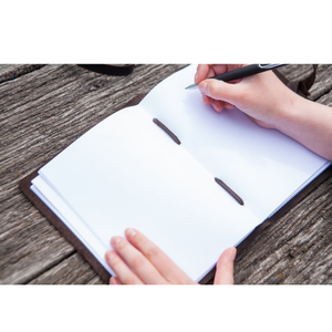 Diario de Cuero Personalizado Hecho a Mano, Grabado con Nombre, Cuaderno Recargable con Portaplumas, Logotipo Personalizado, Regalo Empresarial, 8x6 Pulgadas - Product Image 5