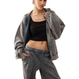 ชุดวอร์มซักได้พร้อมซิปสำหรับผู้หญิงชุดวอร์มผ้าฝ้าย100% มีฮู้ดปักลายปักเย็บ2026 - Product Image 2