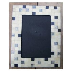 Mosaic Pattern Bone Inlay Photo Frame for <b>Desk</b> Decorative Frame for <b>Wall</b> & Tabletop-Ideal for Living Room Office Table Frame - Product Image 1