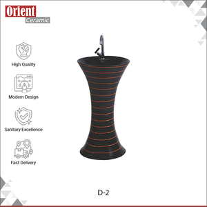 Good Quality Wholesale Selling Made in India Home and Villa Use Designer White Ceramic Wash <b>Basin</b> Pedestal for Bathrooms - Product Image 2